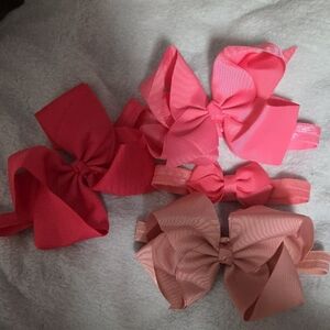 Charming Pink Hair Bow Set for Kids